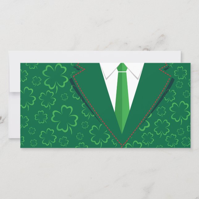 Groen klavertje vier blaadjes. St. Patrick's Day (Front)