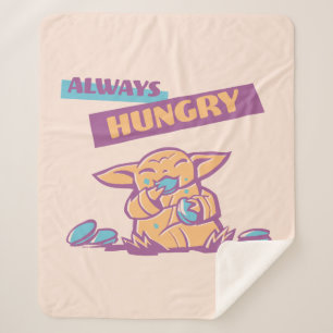 Grogu - Always Hungry Sherpa Blanket