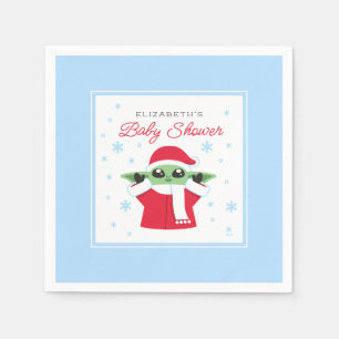 Grogu Christmas Baby Shower Napkin
