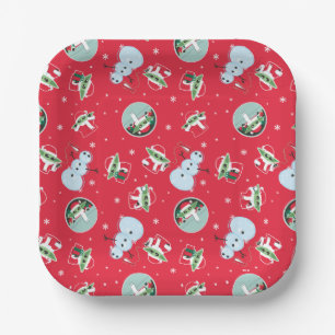 Grogu Christmas Baby Shower Paper Plate