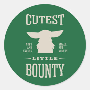 Grogu - Cutest Little Bounty Classic Round Sticker