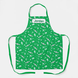 Grogu Green Snacks Pattern Apron