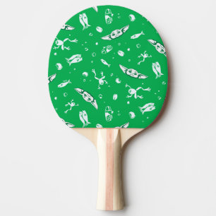Grogu Green Snacks Pattern Ping Pong Paddle