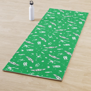 Grogu Green Snacks Pattern Yoga Mat