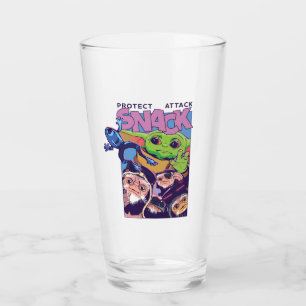 Grogu - Protect. Attack. SNACK! Glass