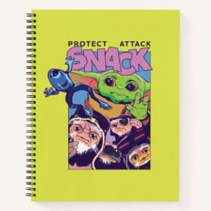 Grogu - Protect. Attack. SNACK! Notebook