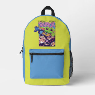 Grogu - Protect. Attack. SNACK! Printed Backpack