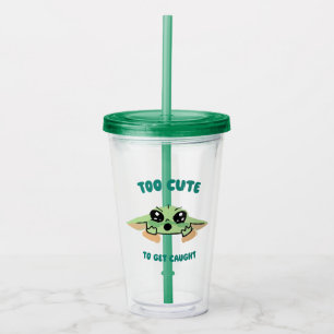 Grogu - Too Cute To Get Caught Acrylic Tumbler