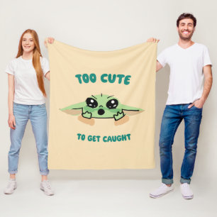 Grogu - Too Cute To Get Caught Fleece Blanket
