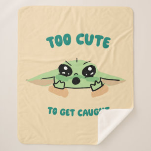 Grogu - Too Cute To Get Caught Sherpa Blanket