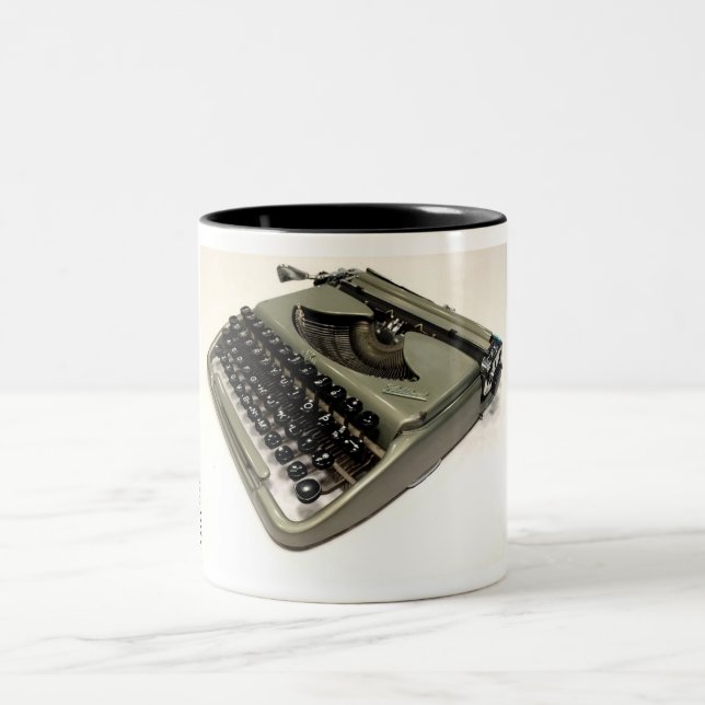 Groma Kolibri typewriter Two-Tone Coffee Mug (Center)
