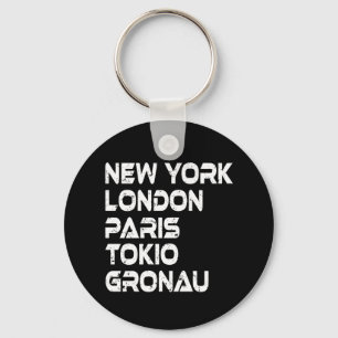 Gronau New York London Tokio Paris Anhänger Keychain