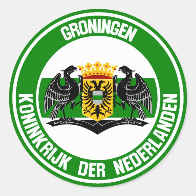 Groningen Round Emblem Classic Round Sticker (Front)