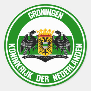 Groningen Round Emblem Classic Round Sticker