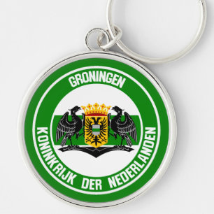 Groningen Round Emblem Keychain