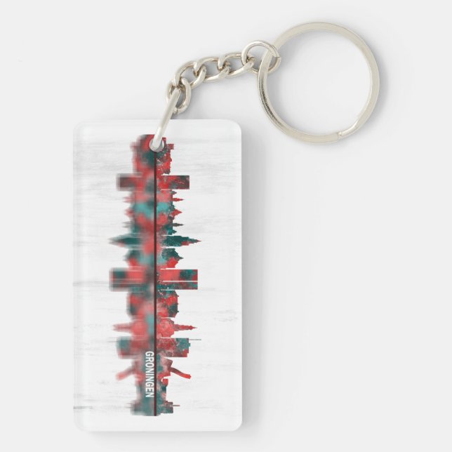 Groningen Skyline Keychain (Back)