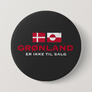 Grønland Er Ikke Til Greenland Denmark  3 Inch Round Button