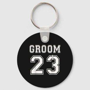 Groom 2023 Engagement Party Matching Honeymoon Jus Keychain