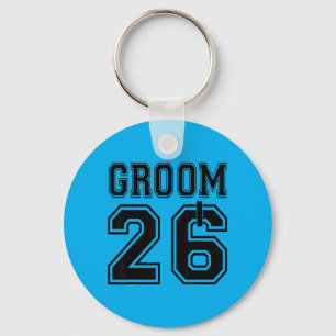 Groom 2026 Engagement Party Matching Honeymoon Keychain