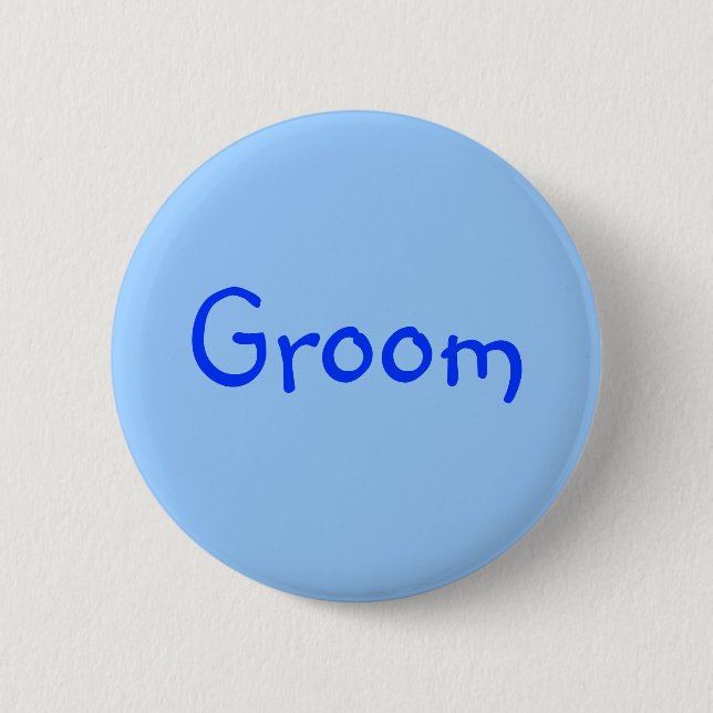 Groom 2 Inch Round Button (Front)