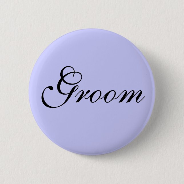 Groom 2 Inch Round Button (Front)