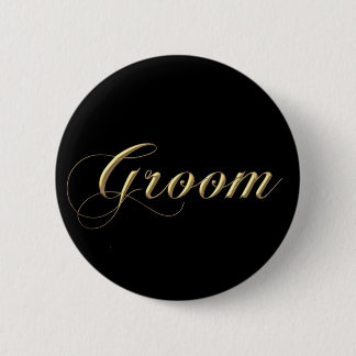 Groom 2 Inch Round Button