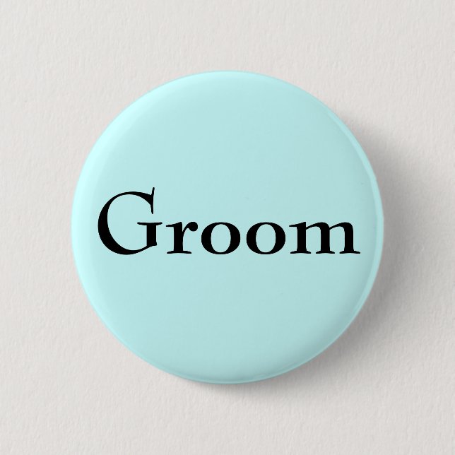 Groom 2 Inch Round Button (Front)