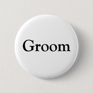 Groom 2 Inch Round Button