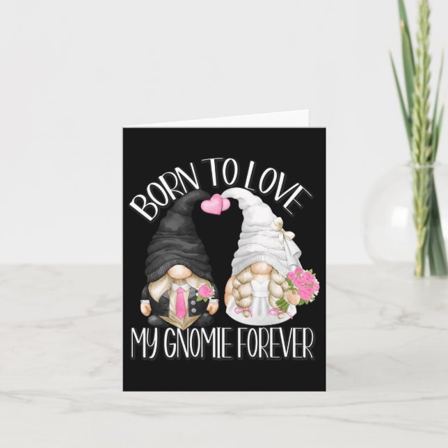 Groom And Bride Gnomes For Wedding Couple Bachelor Card (Front)