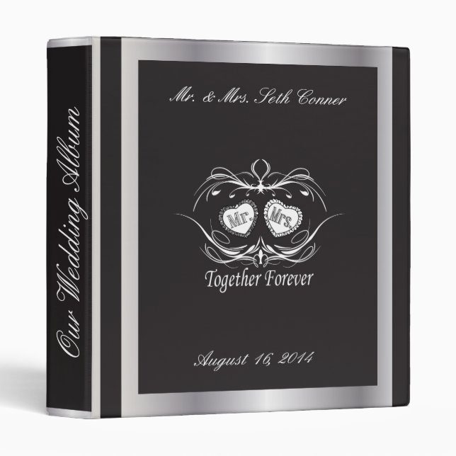 Groom and Bride Photo Album Binder (Front/Spine)