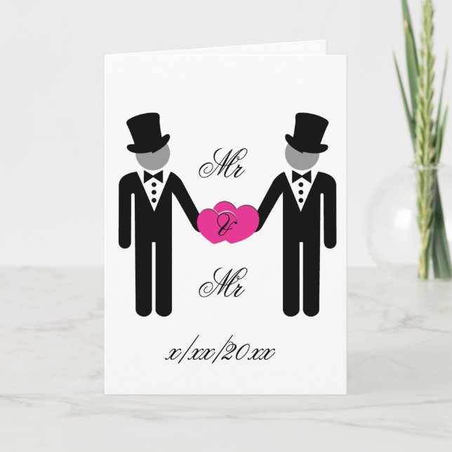 Groom and Groom Mr and Mr II Holiday Card (Front)