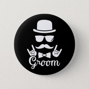 Groom bachelor party 2 inch round button