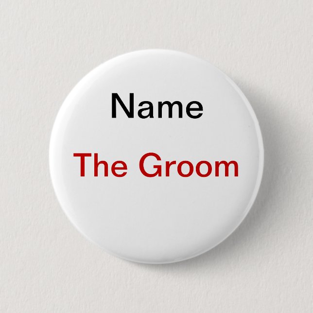 Groom Bachelor Party 2 Inch Round Button (Front)