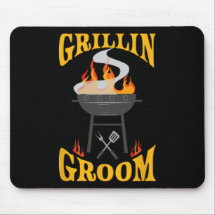 Groom Bbq Grill Smoker And Barbecue Chef Mouse Pad