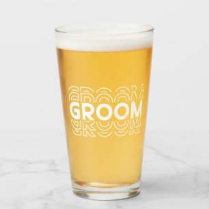 Groom Beer Glass