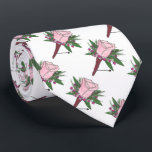 Groom Best Man Wedding Rose Boutonniere Tie<br><div class="desc">Features an original marker illustration of a pretty pink rose wedding boutonniere button hole flower, surrounded by delicate baby's breath. Perfect for the groom, groomsmen, and best man! Designer is available to create and upload custom designs to match the colours and themes of your wedding--click "Ask this Designer" to begin...</div>