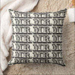 Groom Black and Ivory Mr Typography Pattern Throw Pillow<br><div class="desc">His Pillow. Groom Black and Ivory Mr Retro Typography Pattern Throw Pillow . I have the larger size so it is big enough to see in the marketplace but the 16 inch is plenty big and less expensive and budget friendly. Chalkboard Modern Vintage Typography Invitations Sweet and sassy chalkboard weddings...</div>