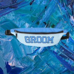 GROOM – Blue College Font Wedding & Bachelor Party Fanny Pack