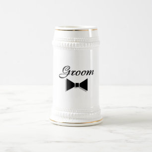 Groom Bowtie Beer Stein