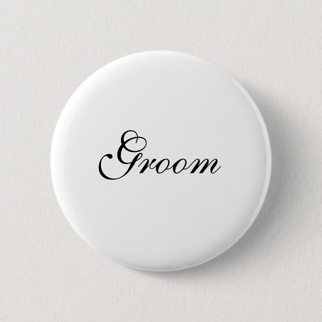 Groom bridal party template 2 inch round button (Front)