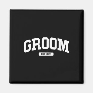 Groom Bride 2025 Just Married Couples Engagement W Magnet
