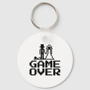 Groom Bride Game Over Stag Party Wedding _1 Keychain