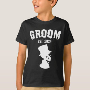 Groom Bride Skeleton Couples Matching Wedding Hall T-Shirt