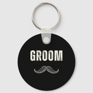 Groom Costume With Mustache - Groom's Party  Keychain