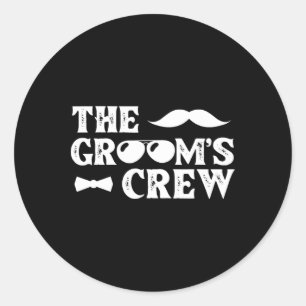 Groom Crew Groomsman Bachelor Party Wedding Group  Classic Round Sticker