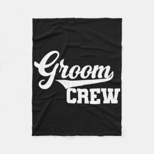 Groom Crew Groomsman Bachelor Party Wedding Group  Fleece Blanket