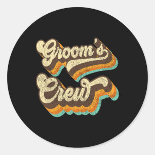 Groom Crew - Groomsmen 1 Classic Round Sticker