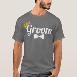 Groom Cute Engagement Matching Newlyweds Bachelor T-Shirt