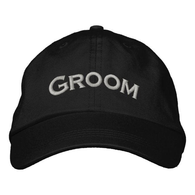 Groom Cute Wedding  Embroidered Hat (Front)