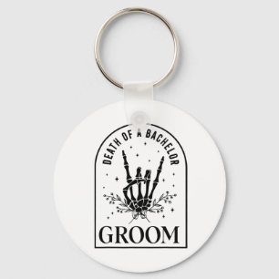 Groom Death Of A Bachelor Skeleton Gothic Hallowee Keychain